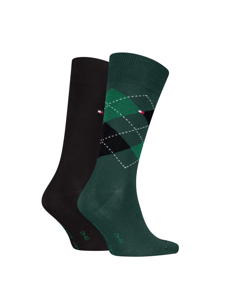 Multi 2-Pack Check Socks  Men