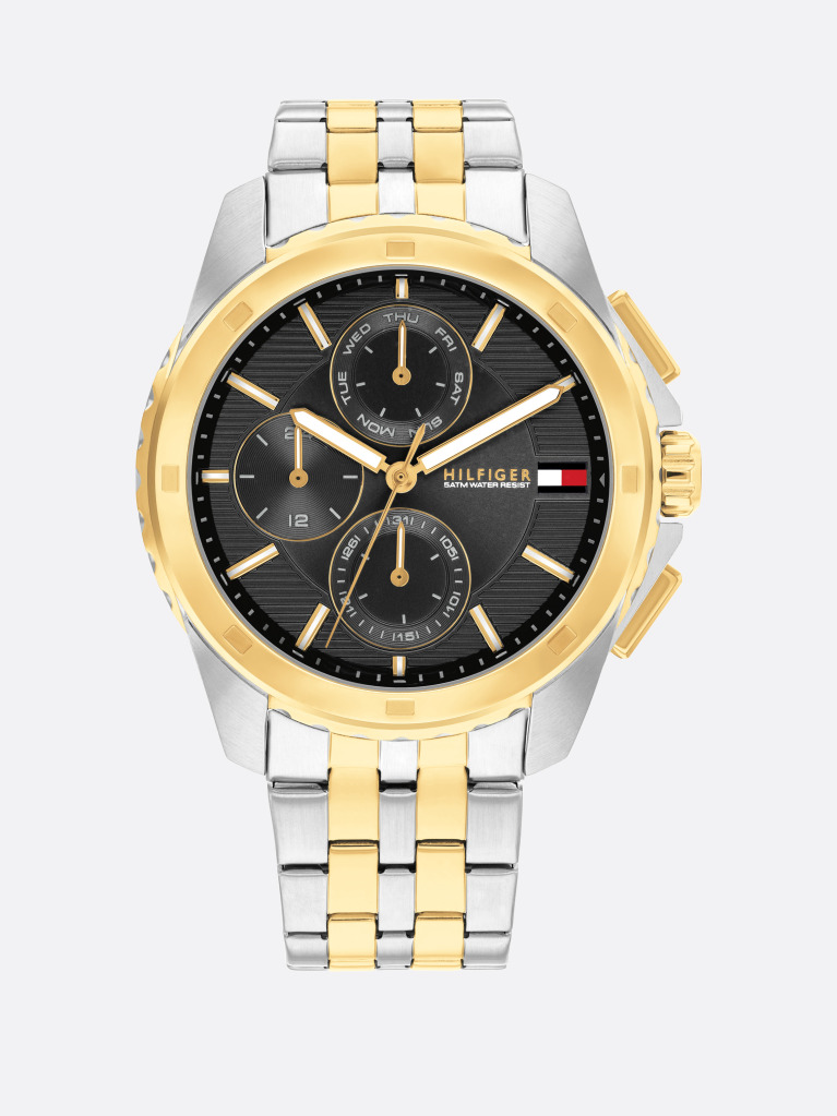 Grey Grey Dial Two-Tone Sub-Counter Watch  Men
