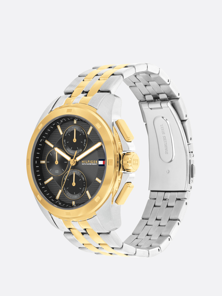 Grey Grey Dial Two-Tone Sub-Counter Watch  Men