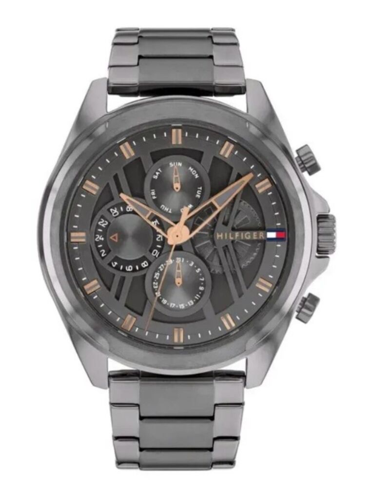 Grey Grey Stainless Steel Watch  Men