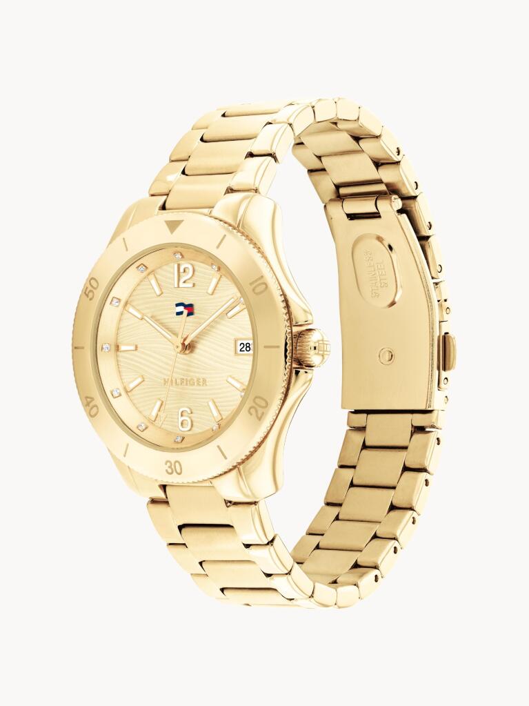 Gold Gold-Tone Stainless Steel Watch  Women