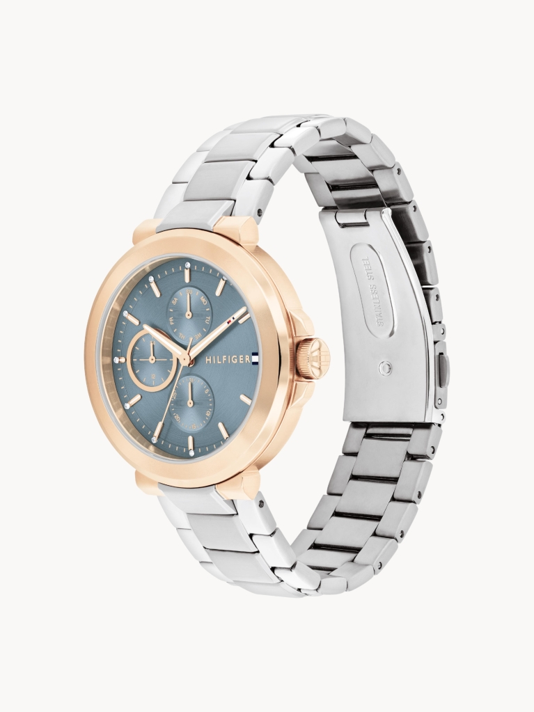 Blue Stainless Steel Blue Dial Bracelet Watch  Women