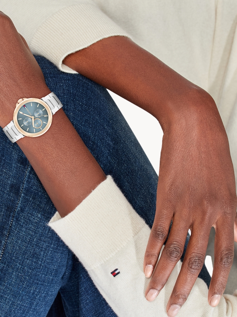 Blue Stainless Steel Blue Dial Bracelet Watch  Women