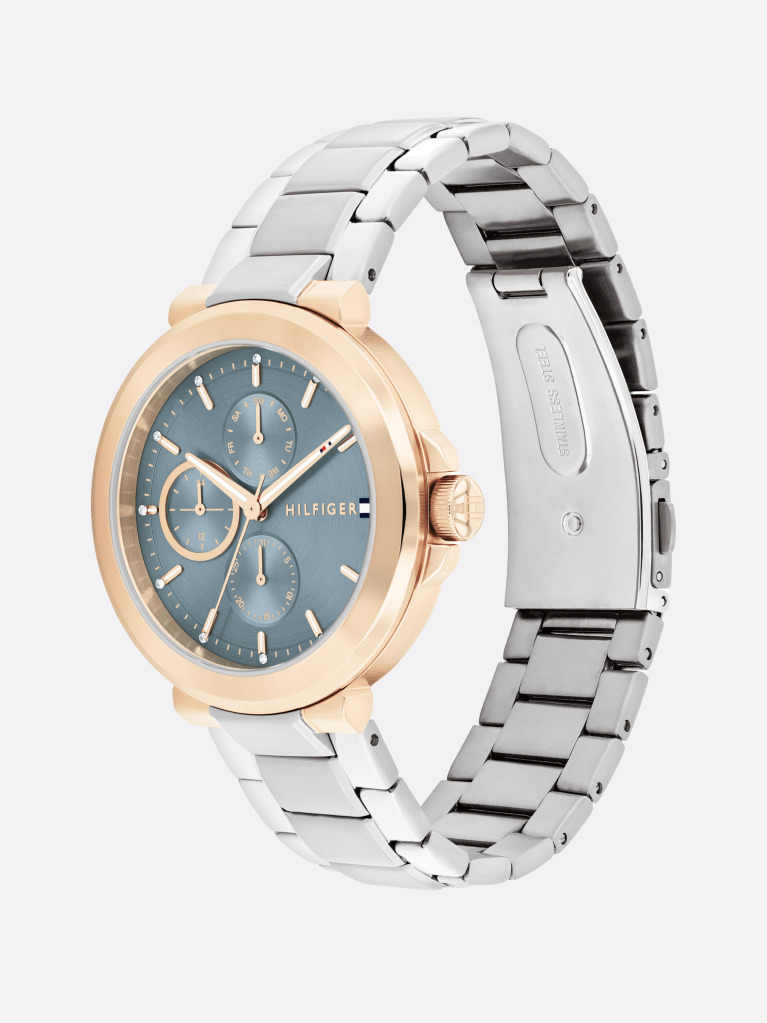 Blue Stainless Steel Blue Dial Bracelet Watch  Women