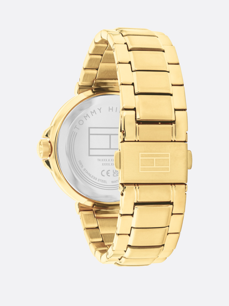 Green Stainless Steel Chain-Link Strap Watch  Women