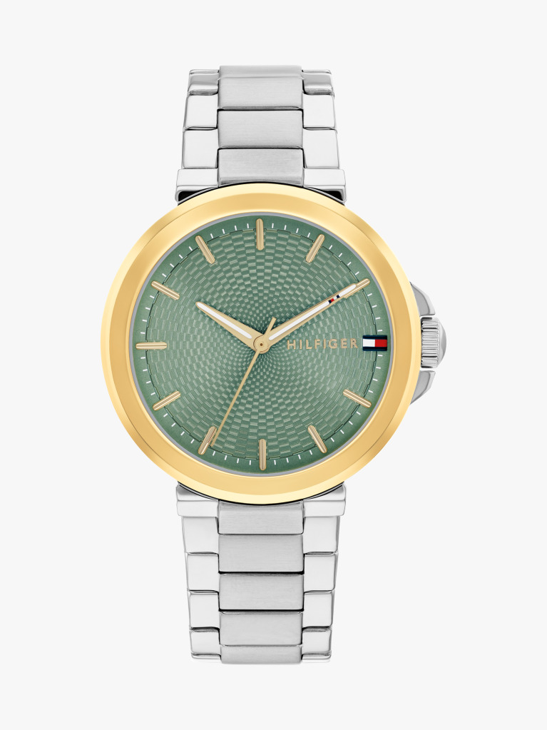Green Green Dial Stainless Steel Chain-Link Watch  Women
