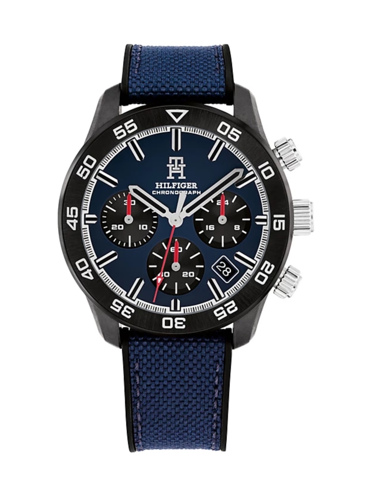 Blue TH Monogram Navy Chronograph Watch  Men