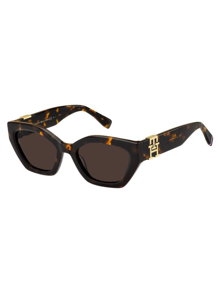 Brown Modern Preppy Geometrical Sunglasses  Women
