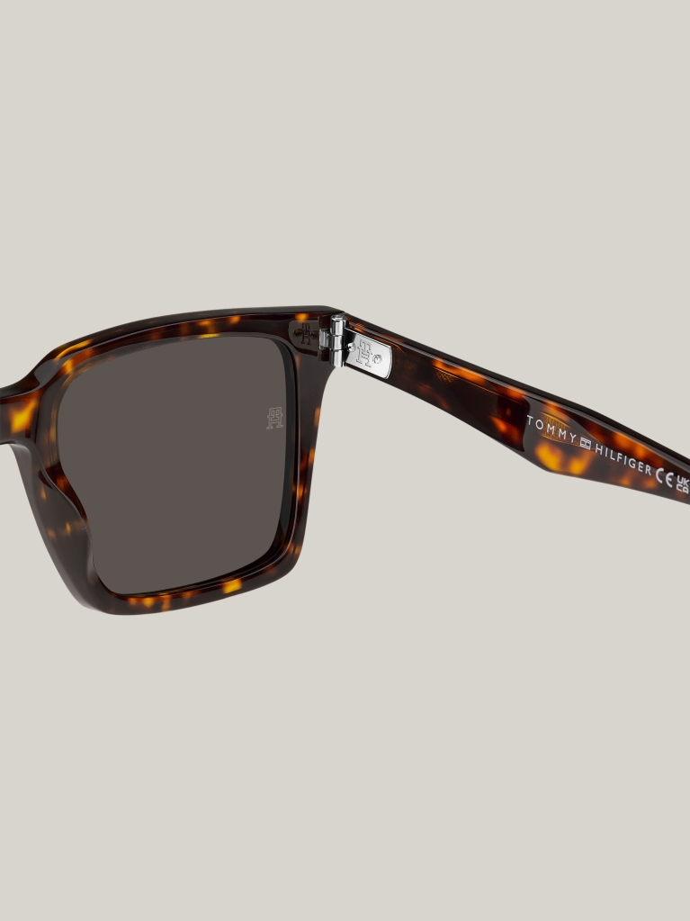 Brown Rivet Square Sunglasses  Men