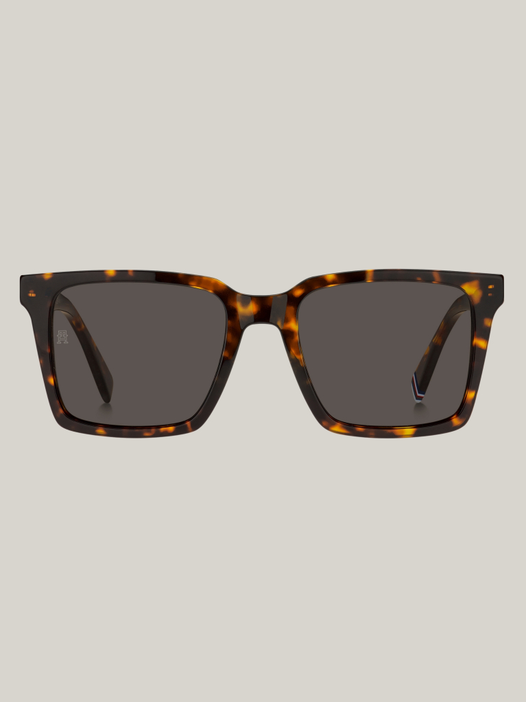 Brown Rivet Square Sunglasses  Men