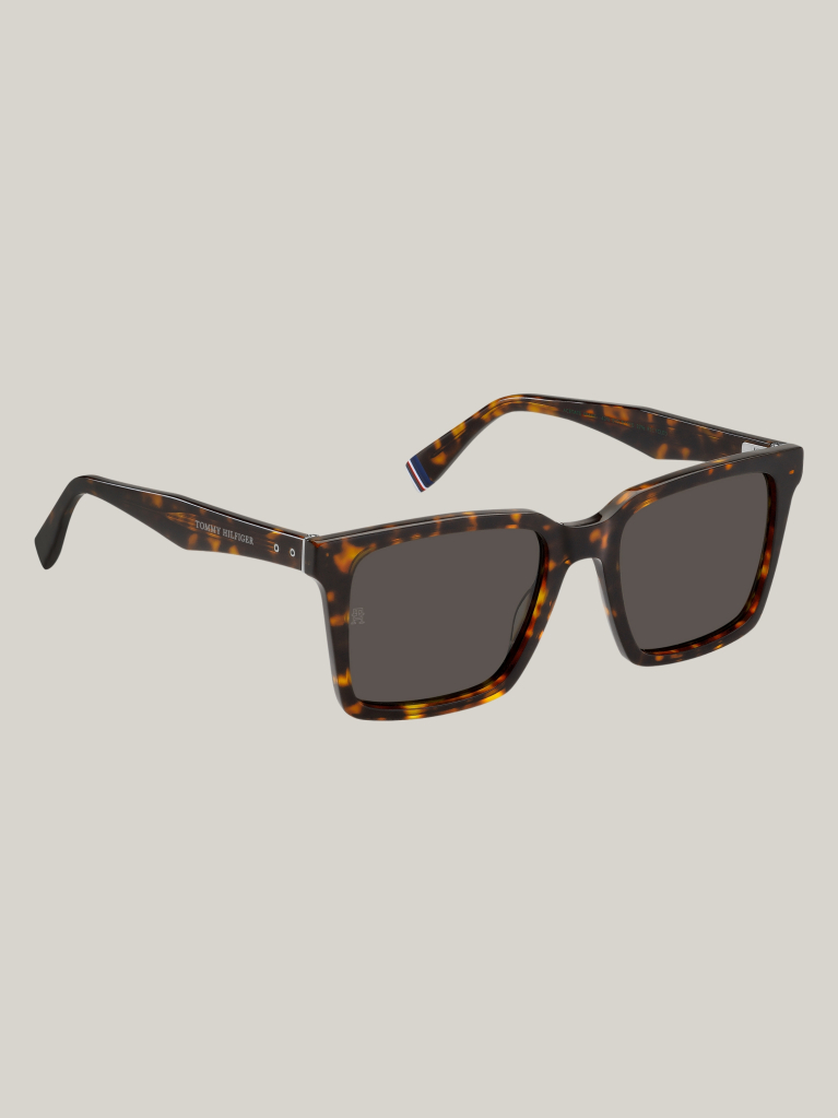 Brown Rivet Square Sunglasses  Men