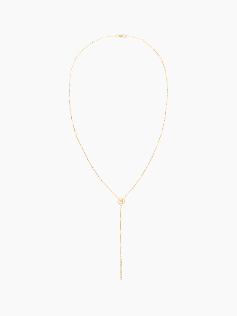 Gold Gold-Plated Bar Chain Necklace  Women