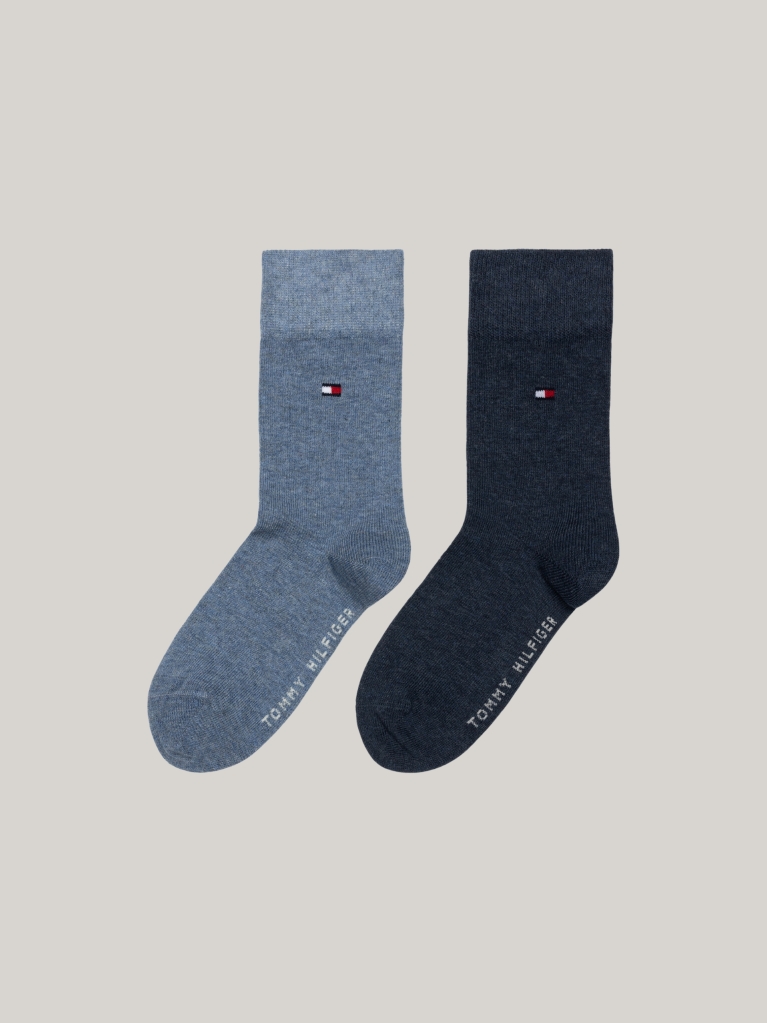 Blue TH Children Sock Basic 2P  Kids Unisex