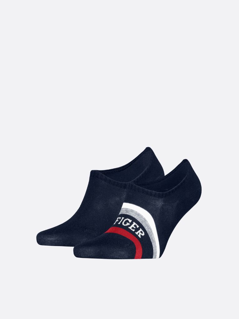 Blue Tommy Hilfiger Men's Invisible Footie Socks 2 Pack  Men