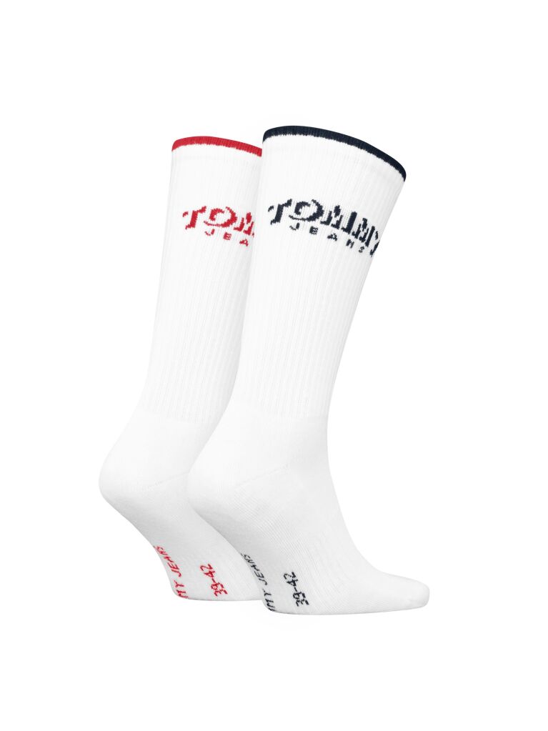 White Tommy Jeans Unisex Crew Socks 2 Pack  Unisex