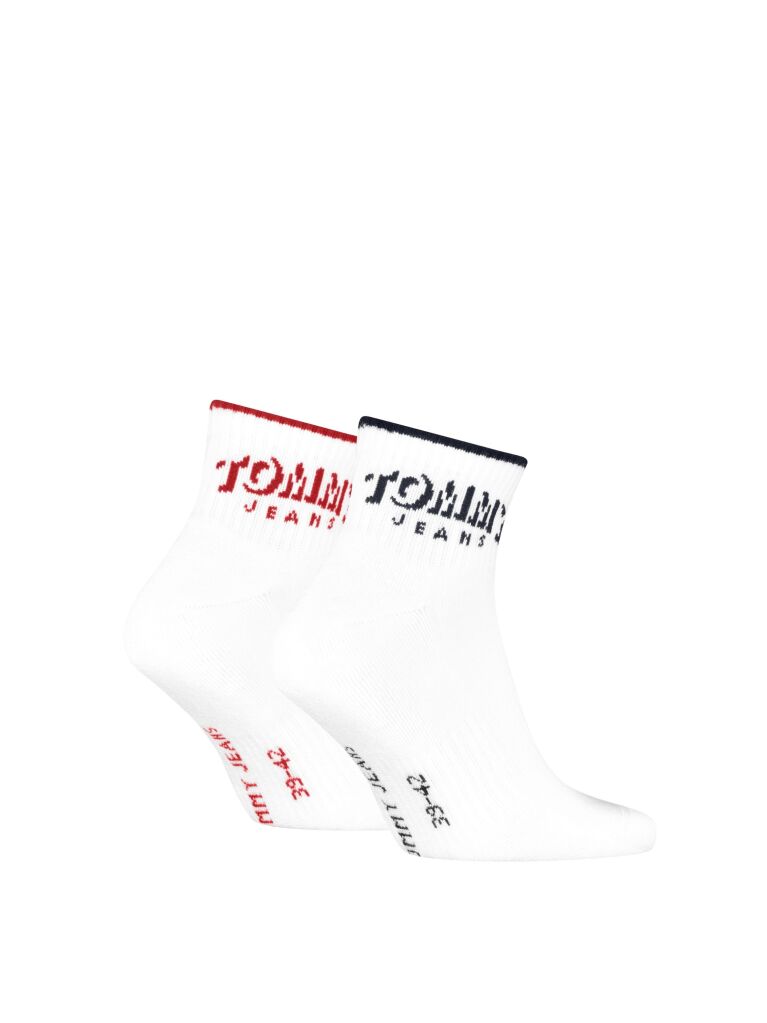 Άσπρο 2 Ζευγάρια Κάλτσες Quarter  Unisex