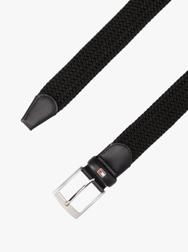 Black Webbed Belt  Men