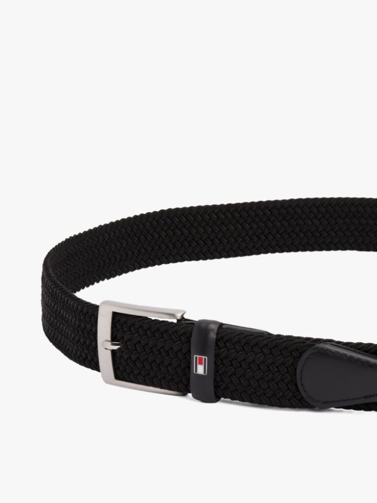 Black Webbed Belt  Men