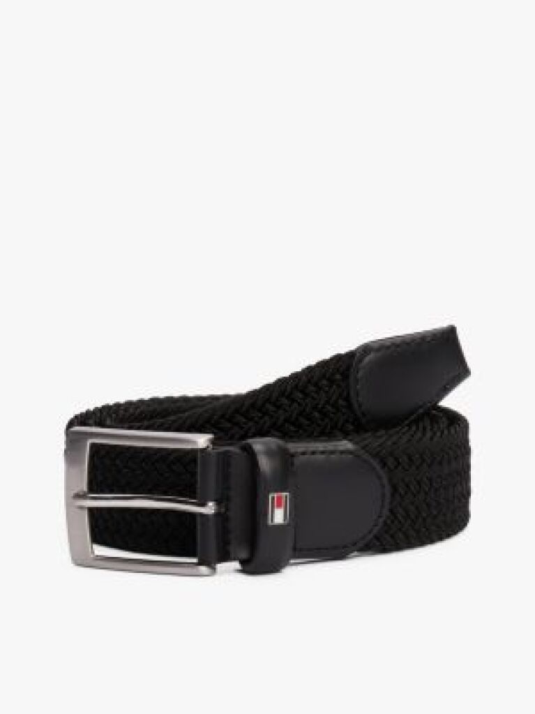 Black Webbed Belt  Men