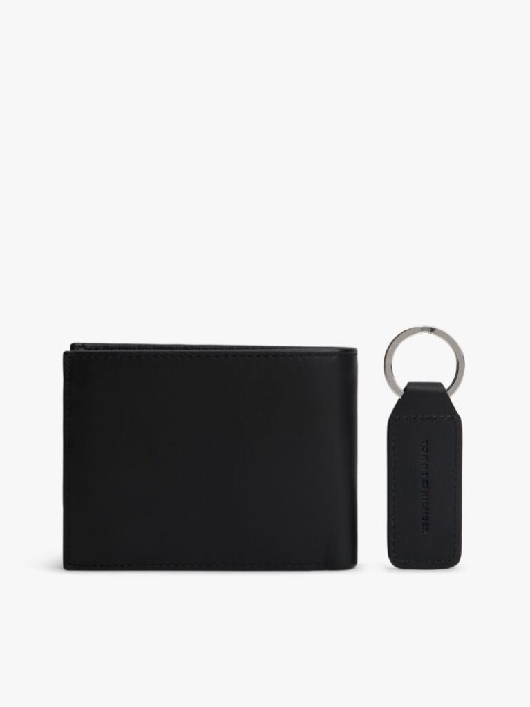 Black FLAG WALLET AND KEY FOB SET  Men