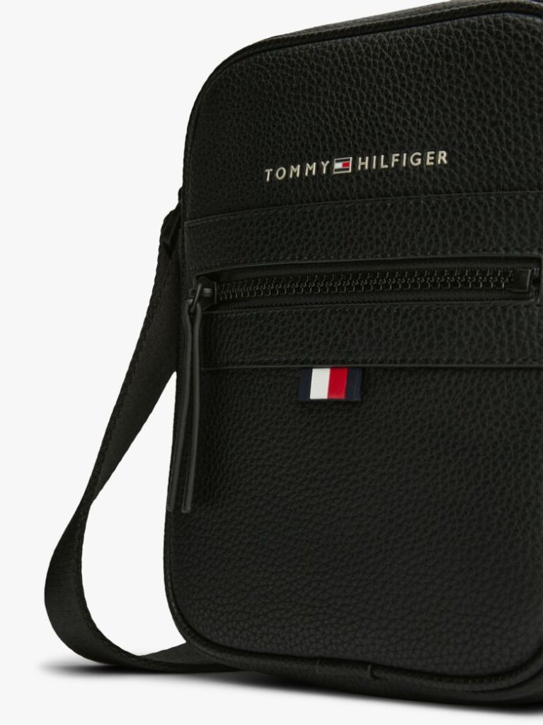 Black Essential Mini Reporter Bag  Men