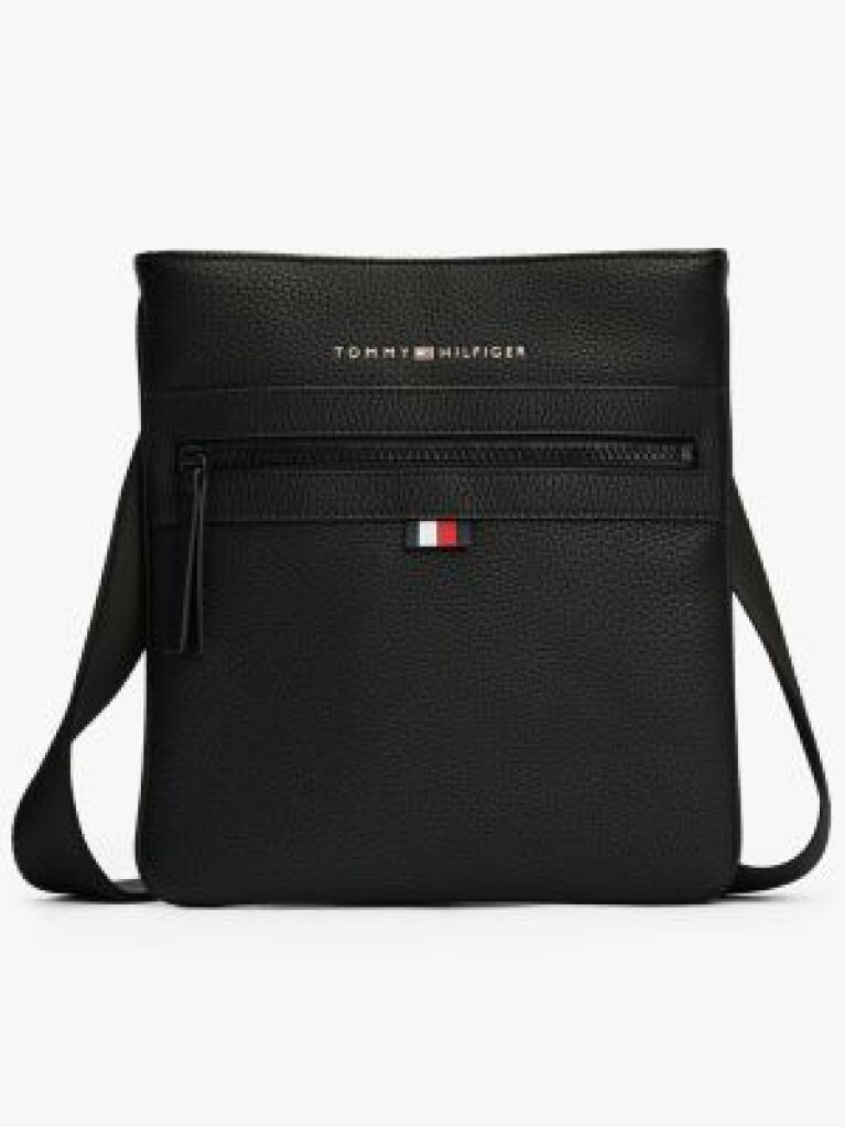 Black Essential Crossover Bag  Men
