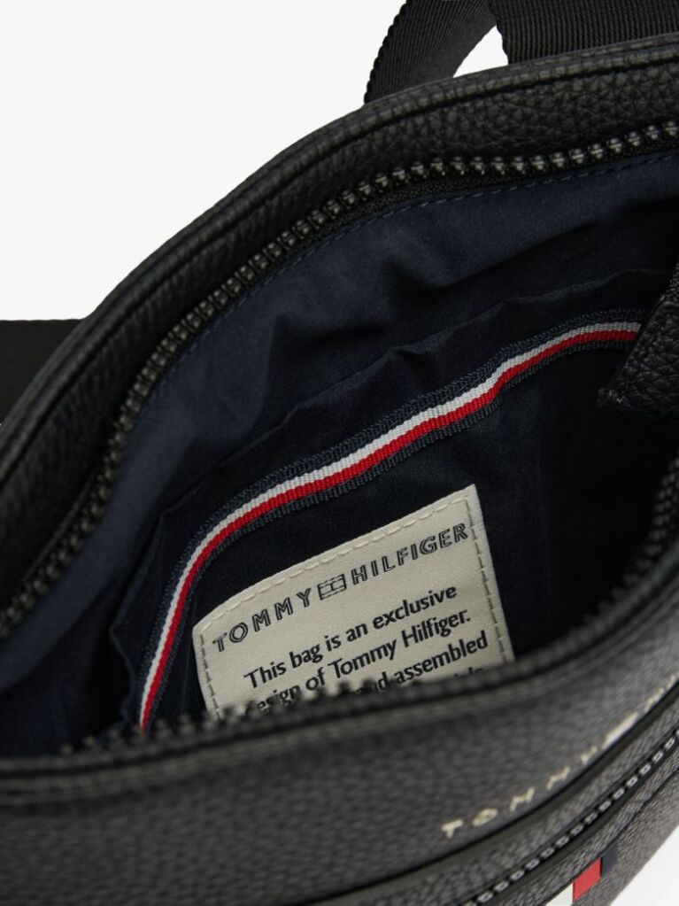 Black Essential Crossover Bag  Men