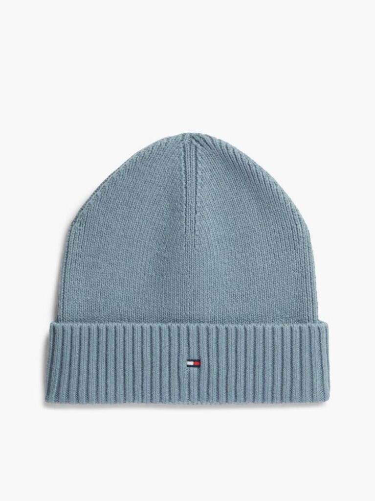 Blue Hilfiger Flag Beanie With Cashmere  Men
