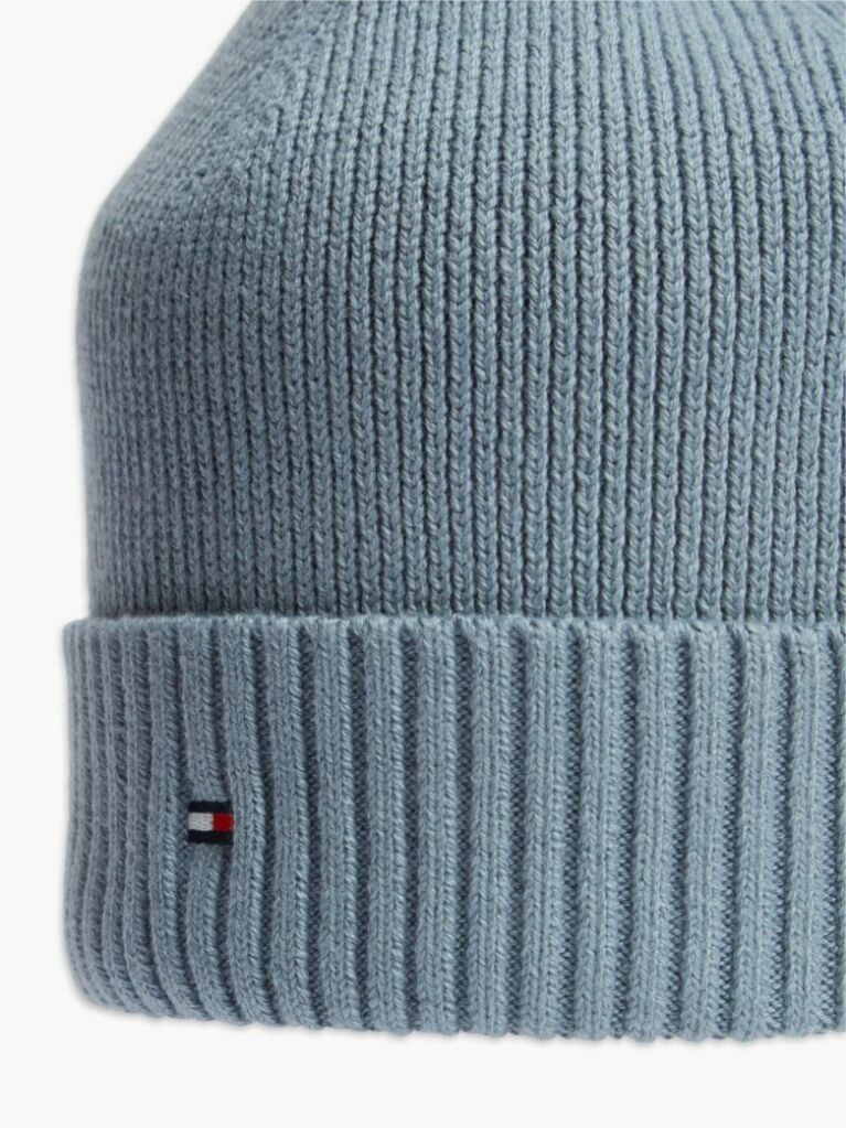 Blue Hilfiger Flag Beanie With Cashmere  Men