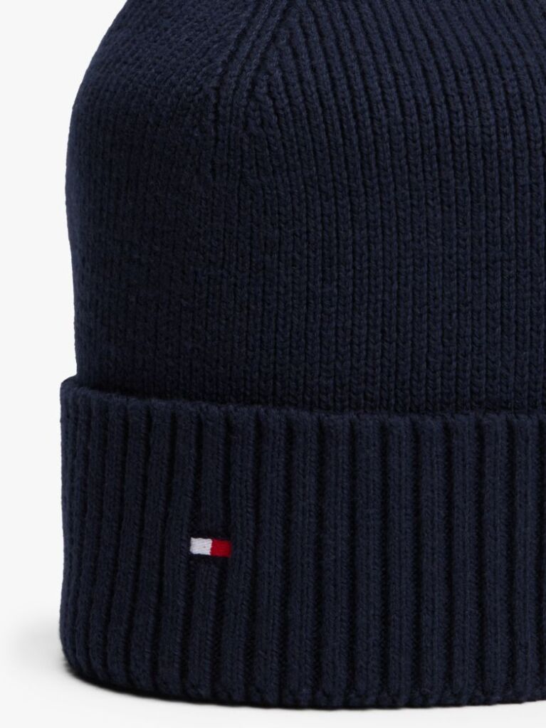 Μπλε Σκούφος Κασμίρ Με Σημαιάκι Hilfiger  Άνδρες