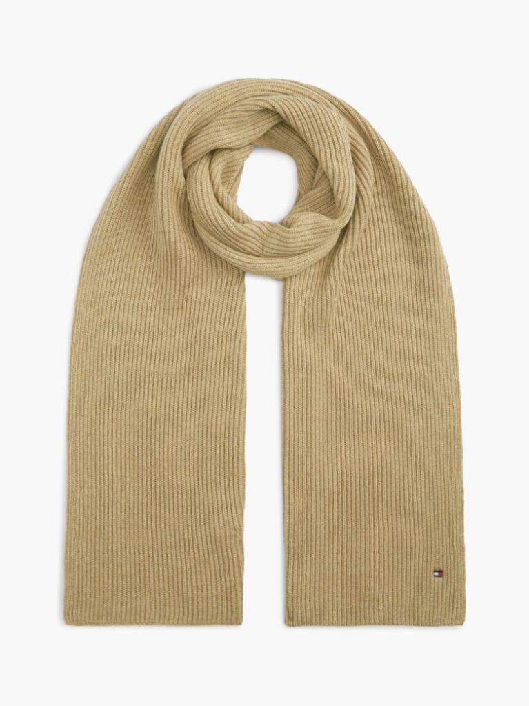 Brown Hilfiger Flag Embroidery Scarf with Cashmere  Men