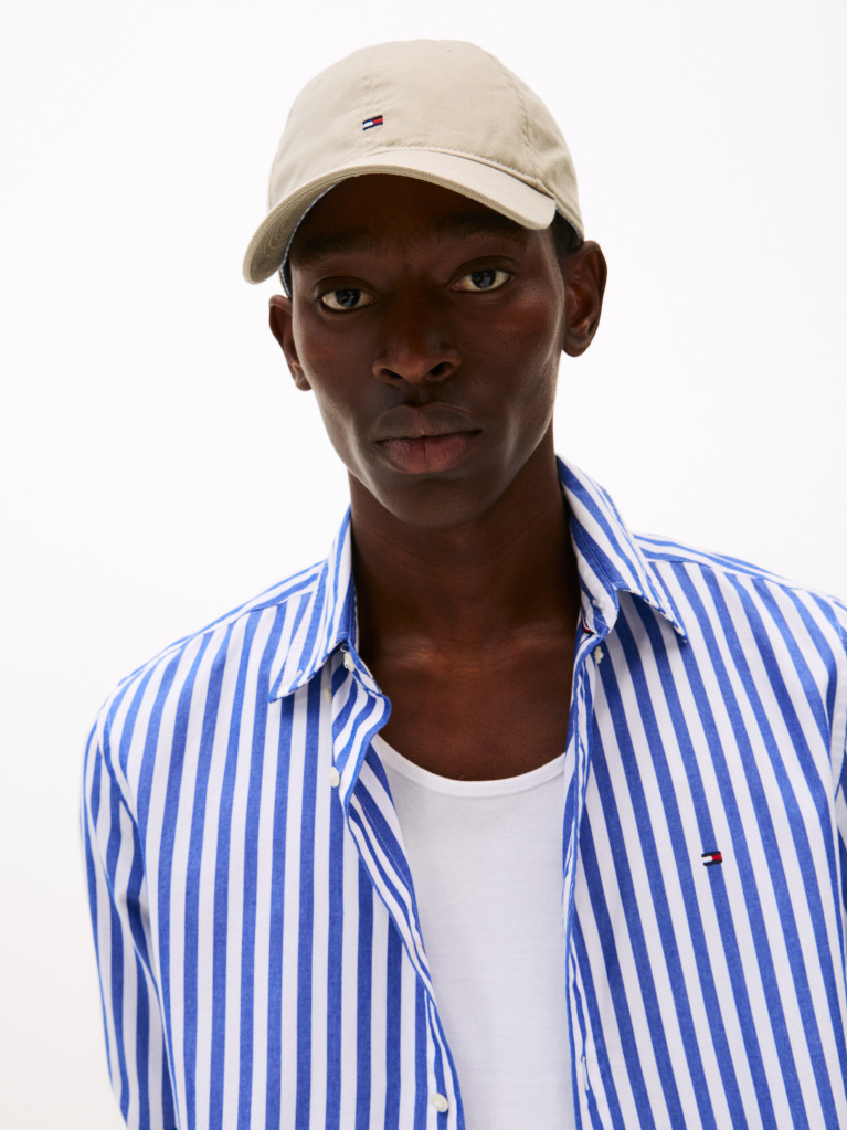 Beige Hilfiger Flag Baseball Cap  Men