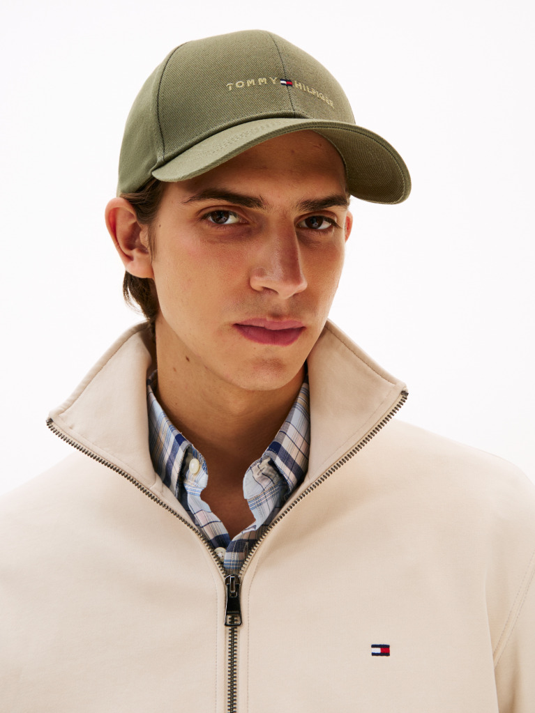 Green Logo Embroidery Baseball Cap  Men