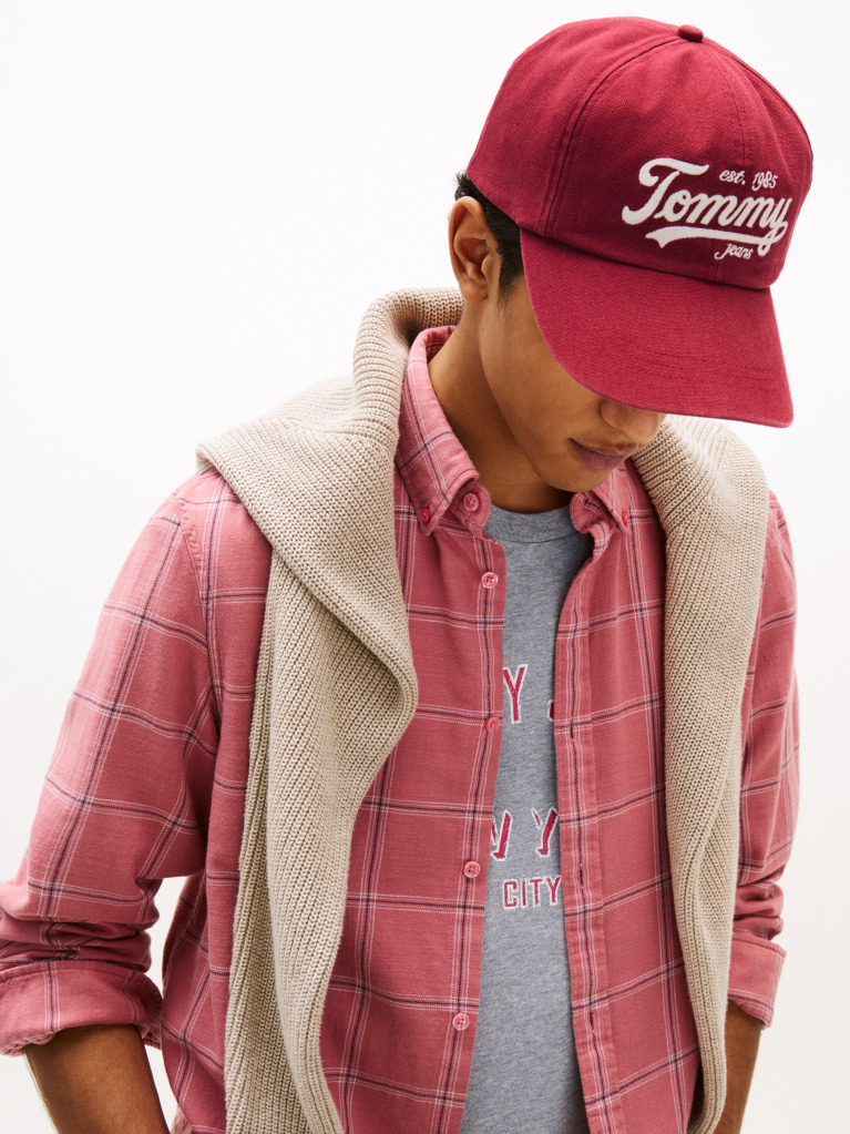 Red Logo Embroidery Baseball Cap  Men