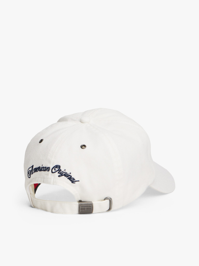 White Logo Embroidery Baseball Cap  Men