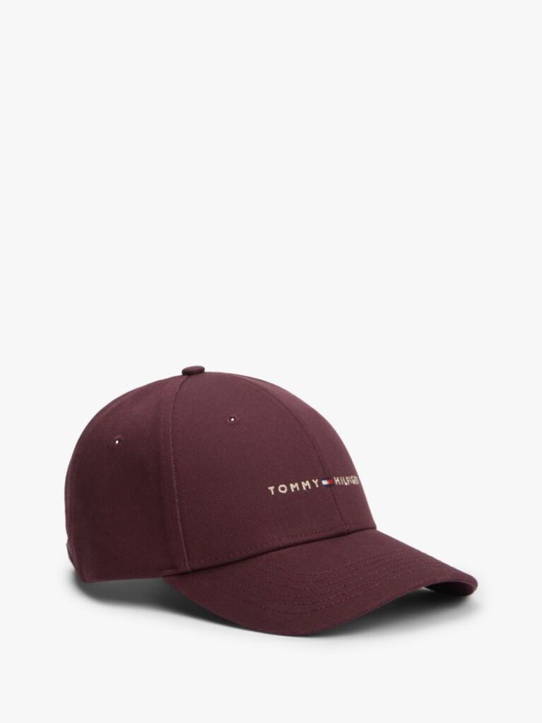 Red Logo Embroidery Twill Six-Panel Baseball Cap  Men