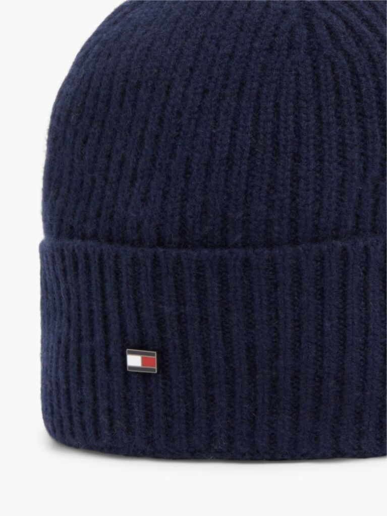 Μπλε Κασμίρ Σκουφάκι Με Σημαιάκι Hilfiger  Άνδρες
