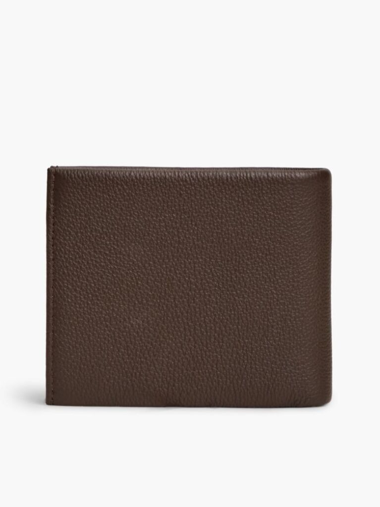 Brown Corporate Leather Bifold Card And Coin Wallet  Men