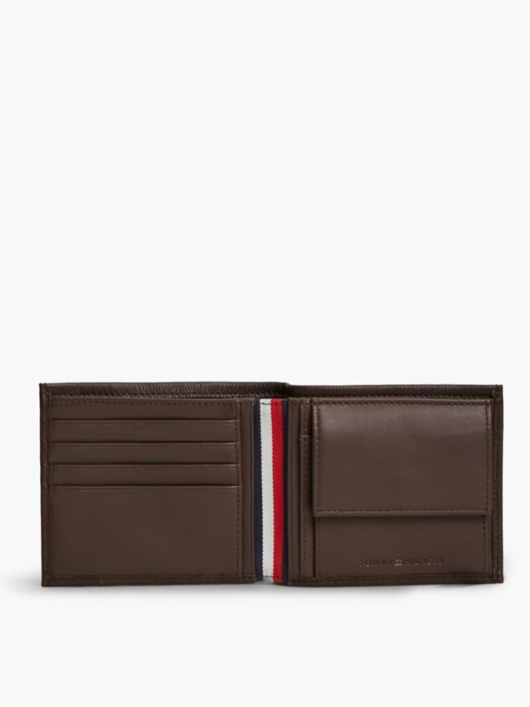 Brown Corporate Leather Bifold Card And Coin Wallet  Men