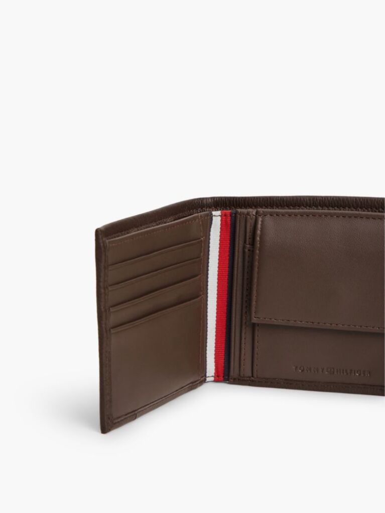 Brown Corporate Leather Bifold Card And Coin Wallet  Men