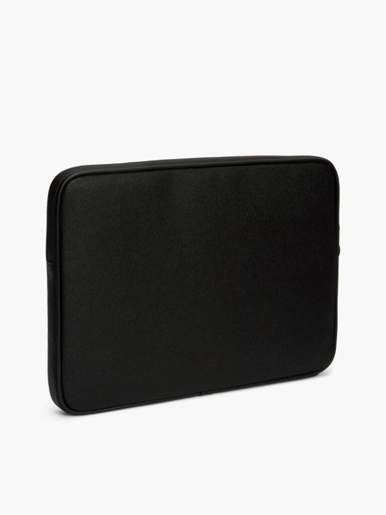 Black Modern Embossed Flag Laptop Sleeve  Men