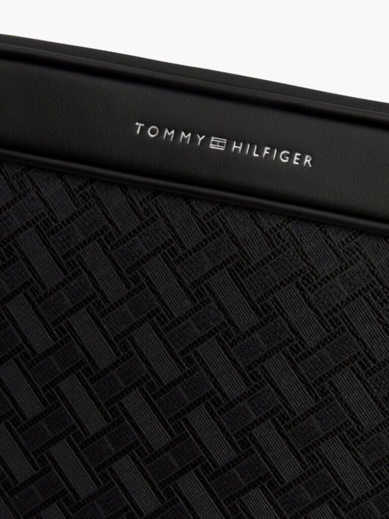 Black Modern Embossed Flag Laptop Sleeve  Men