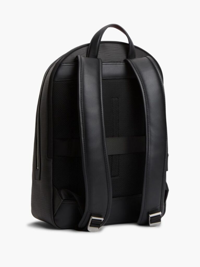 Black TH Business Textured Dome Backpack  Men