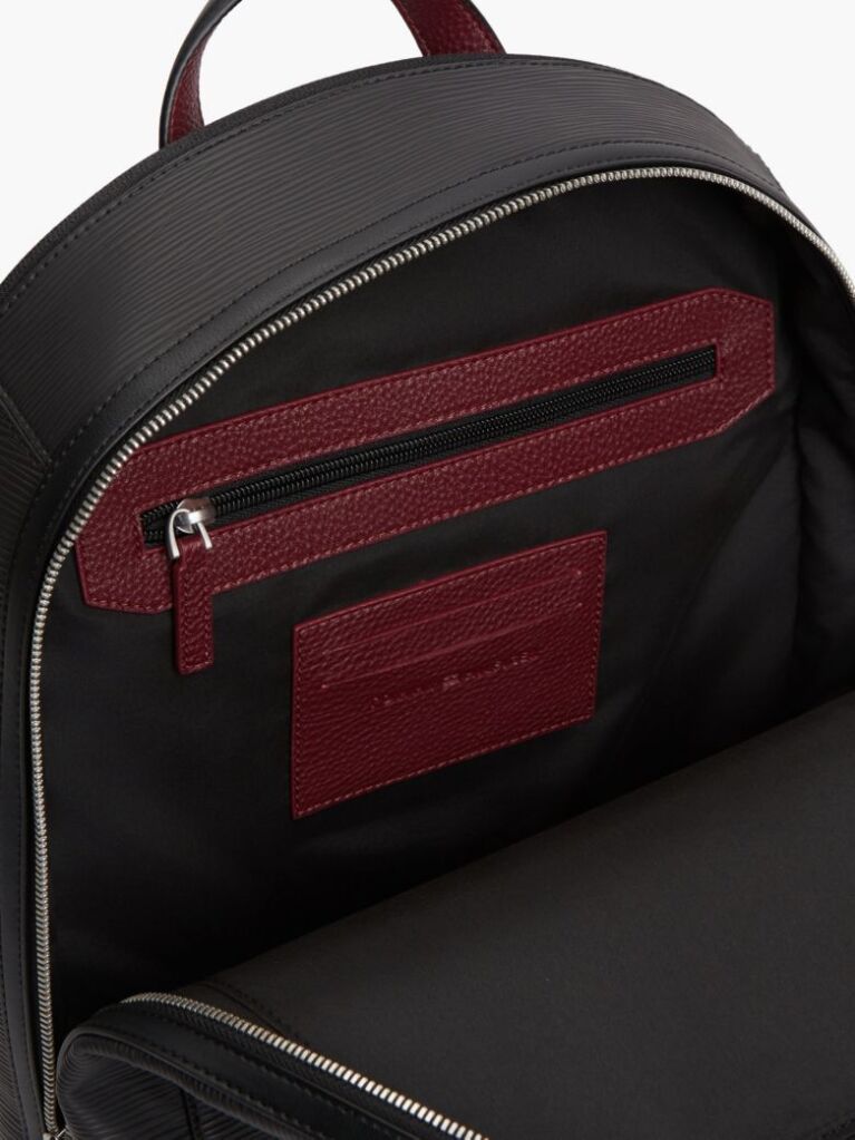 Black TH Business Textured Dome Backpack  Men