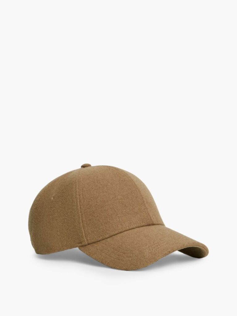 Brown Wool Blend Six-Panel Cap  Men