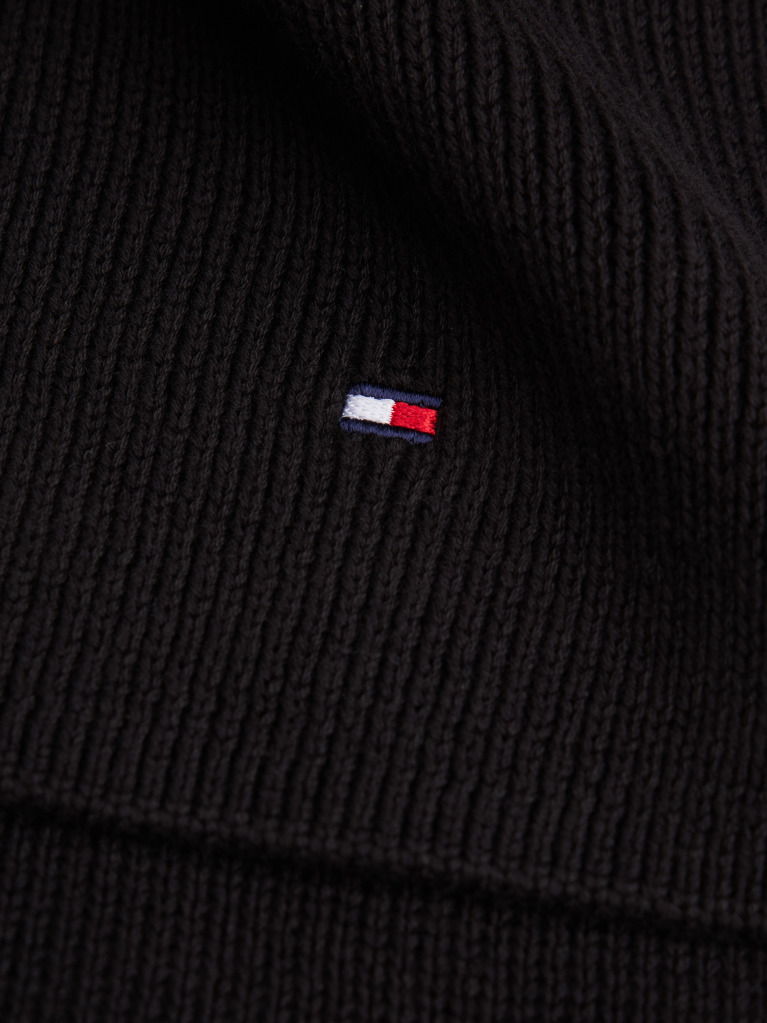 Black Kids’ Rib-Knit Scarf  Kids Unisex