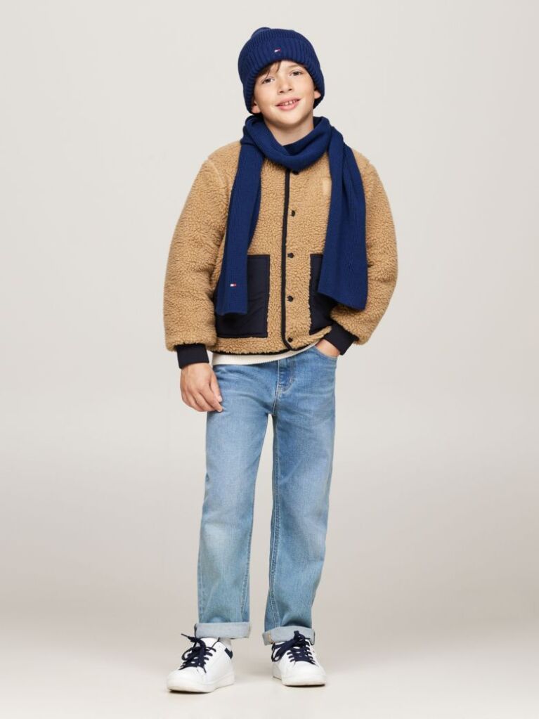 Blue Kids' Essential Beanie and Scarf Gift Set  Kids Unisex