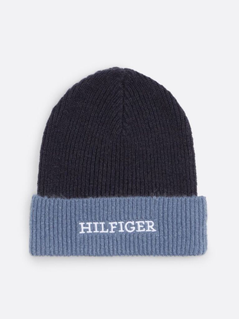 Blue Kids' Hilfiger Monotype Beanie and Snood Set  Kids Unisex