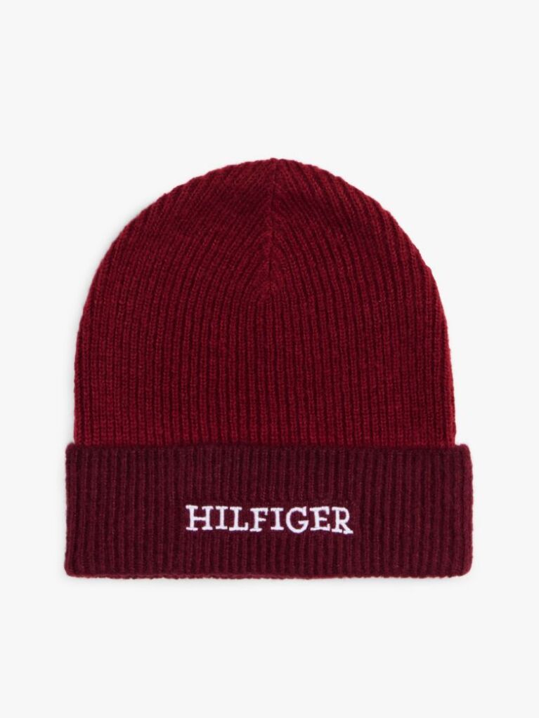 Red Kids' Hilfiger Monotype Beanie and Snood Set  Kids Unisex