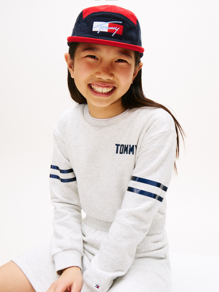 Multi Tommy Script Flag Cap  Kids Unisex